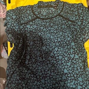 Torrid Black and dark  green  Heart Pattern Blouse